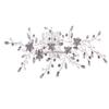 Alilang Silver Tone Zirconia Cubic Czech Crystal Rhinestone Rustic Floral Leaves Bridal Prom Hair Comb view 1