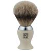 Geo. F. Trumper IB Range Shaving Brush with Super Badger Hair Simulated Ivory and Chrome view 1