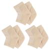 Snadulor 3 Pairs Moisturizing Feet Sleeve Gel Heel Socks for Dry Cracked Heels,Spa Gel Socks,Open Toe Socks for Men Women,Nude view 1