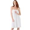 APPEARUS Women's Spa Wrap  Lightweight Stretch Terry Cloth Bath & Shower Body Towel Wrap with Adjustable Drawstring  One Size Fits Most  White view 1