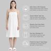 APPEARUS Women's Spa Wrap  Lightweight Stretch Terry Cloth Bath & Shower Body Towel Wrap with Adjustable Drawstring  One Size Fits Most  White view 3