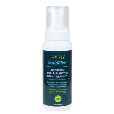 Canviiy ScalpBliss Soothing Scalp-Purifying Foam Treatment to Clear Flakes, Product Build Up, and Soothe Scalp Irritation,