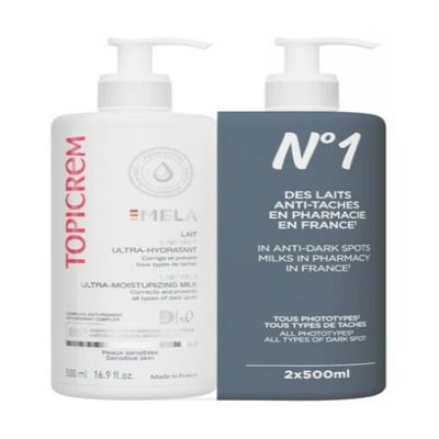 Topicrem MELA Lightening Ultra-Moisturizing Milk 2 x 500ml