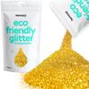 Hemway Eco Friendly Biodegradable Glitter 100g / 3.5oz Bio Cosmetic Safe Sparkle Vegan for Face, Eyeshadow, Body, Hair, Nail and Festival Makeup, Craft - Chunky (1/40" 0.025" 0.6mm) - Gold view 1