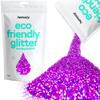 Hemway Eco Friendly Biodegradable Glitter 100g / 3.5oz Bio Cosmetic Safe Sparkle Vegan For Face, Eyeshadow, Body, Hair, Nail And Festival Makeup, Craft - Fine (1/64" 0.015" 0.4mm) - Purple Holographic view 1
