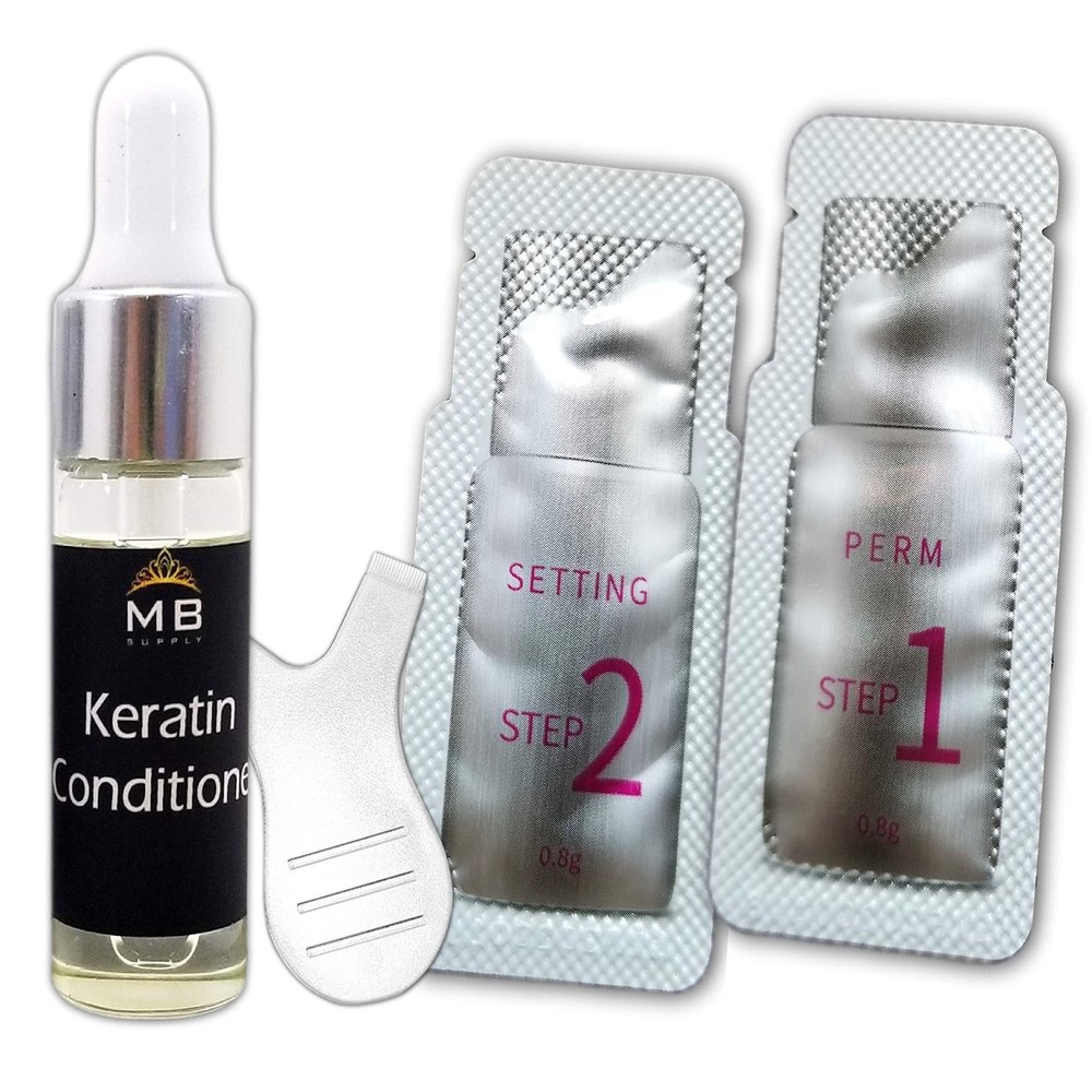 Eyelash Perm Fast 5 min. Packet Lift Curl Perm & Setting Lotion (Qty: 10 each Perm & Setting Packets) With KERATIN Serum & Free Y-Tool Ships From USA