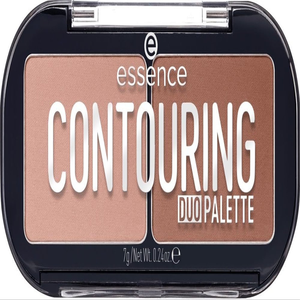 Essence Contouring Duo Palette - Matte Finish, Brown, Palette Container