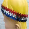 Wenchoice Blue Silver Red Triple Sequins Elastic Headband Girl'S Free Size view 2