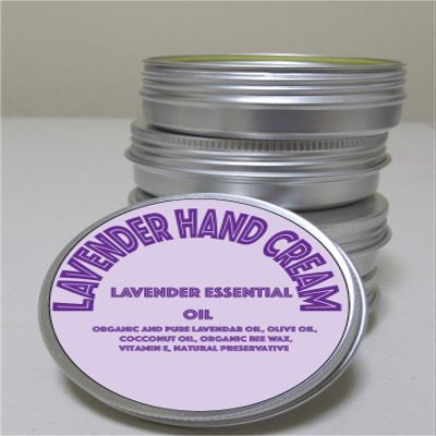 Lavender Handmade Natural/Organic hand cream for Skin care and repair : organic pure Lavender, coconut, olive oils, bee wax