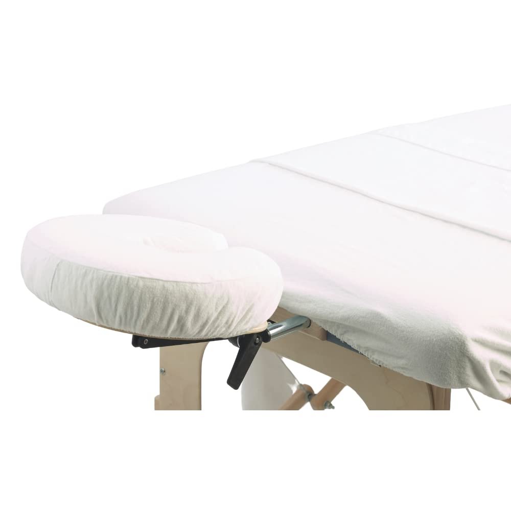 ibodycare Deluxe Flannel Massage Table Sheets including Flat, Fitted and Face Rest Covers 100% Cotton, Extra Soft, Extra Durable, Oversized, Double Brushed (White)
