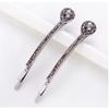 2PCS Lady Women Vintage Rhinestone Small Water droplets Bobby Pin Crystal Hair Pin Metal Hair Clips Hair Accessories (Gray) view 4