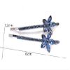 1PC French Butterfly Hair Barrettes and 2PCS Rhinestone Butterfly Hair Clips Bobby Pins Hairpins Accessory for Women (B #) view 4