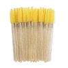 300 Crystal Shiny Disposable Mascara Wand Eyelash Eyebrow Brushes Spooly Applicator Makeup Kits (YELLOW) view 1