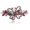 2PCS Women Crystal Rhinestones Hair Barrettes Flower Butterfly French Clip Vintage Spring Hair Clips Hair Accessories (B #) view 3