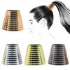 4PCS Plastic With Teeth Circle Cuff Ponytail Cover Punk Hair Rings Ponytail Holder Hair Headwear for Lady Women view 1