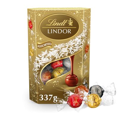 Lindt Lindor Assorted Chocolate Truffles Box, 337 g