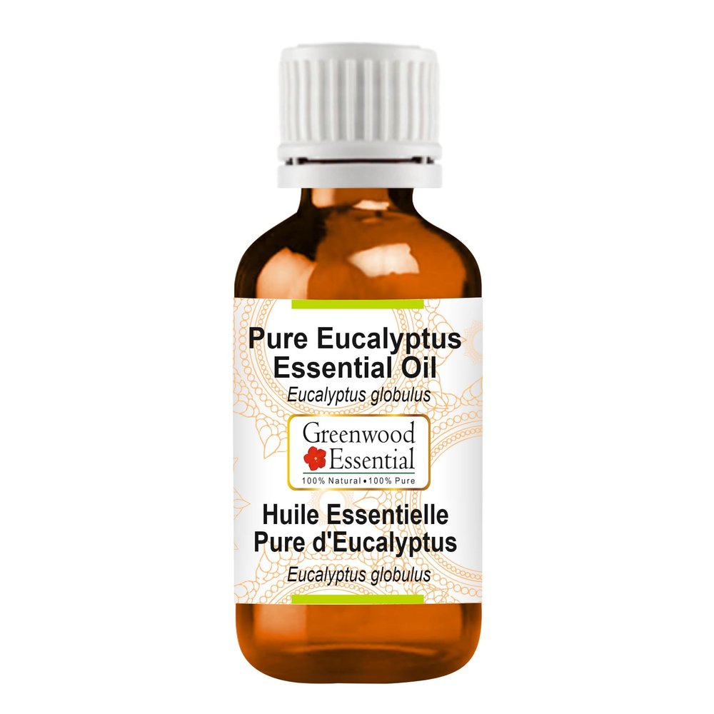 Greenwood Essential Eucalyptus Essential Oil (Eucalyptus globulus) Pure | Non-Sticky | Non-Greasy | Lightweight | Men & Women | All Skin Types | Steam Distilled 50ml (1.69 oz)