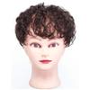 Human Hair Nature Curly Messy Topper Clip in Forehead Piece for Women With Thinning Hair Black Brown view 2