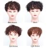 Human Hair Nature Curly Messy Topper Clip in Forehead Piece for Women With Thinning Hair Black Brown view 3