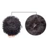 Human Hair Nature Curly Messy Topper Clip in Forehead Piece for Women With Thinning Hair Black Brown view 4