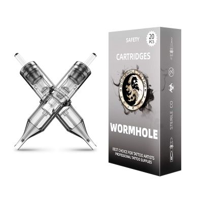 Wormhole Tattoo Cartridge Needles, 14RL Tattoo Needles 20PCS Disposable Tattoo Needle Cartridge Round Liner Cartridge Needles for Tattoo Pen Tattoo Machine Tattoo Supplies 1214RL
