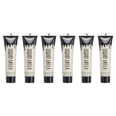 Moon Terror - Pro FX Liquid Latex - 0.50fl oz x6 - SFX Make up for Halloween, Works with Fake Blood & Face Paint - Special Effects Make up