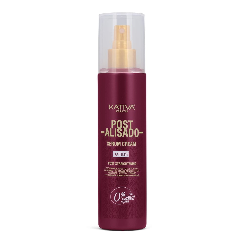 Kativa Post Straightening Serum Cream, 6.8 Oz - Prolongs Straightening Results for Manageable, Shiny, Smooth Hair - Free of Salt, Sulfate, Gluten, Paraben