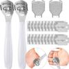 24 Pieces Callus Shaver Sets, 20 Replacement Slices Blades 2 Callus Shavers Stainless Steel and 2 Foot File Heads Foot Care Tools Hard Skin Remover for Hand Feet view 1