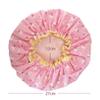 2 Packs Reusable Waterproof Shower Caps Double Layers Shower Caps With Elastic Edge Covering Ears Keeping Hair Dry Fitting Perfectly on Head for Girls and Women view 3