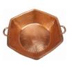 Polished Hexagonal Copper Foot Rub Spa Beauty Salon Massage Handles Pedicure Bowl view 4