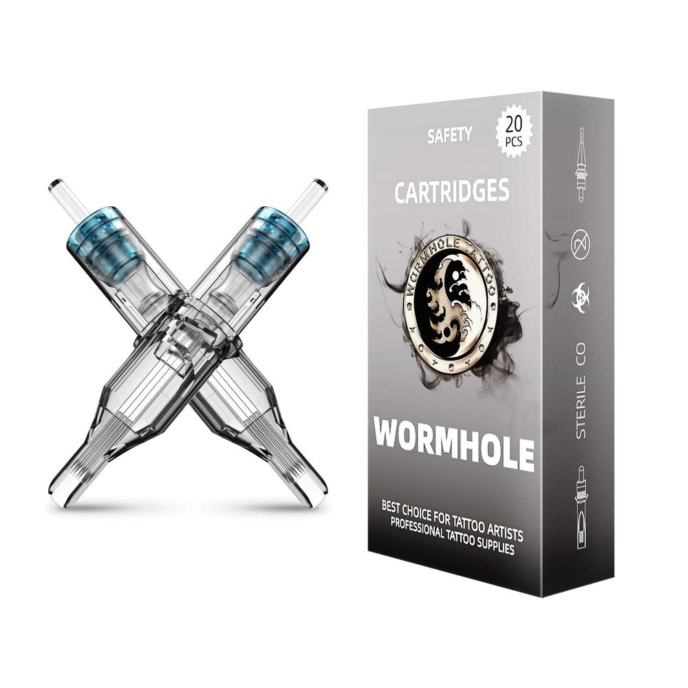 Wormhole Tattoo Cartridge Needles, 13RM 20PCS Tattoo Needles Disposable Tattoo Needle Cartridge Tattoo Needles Cartridge Needles Curved Magnum for Tattoo Pen Tattoo Machine Tattoo Supplies 1213RM