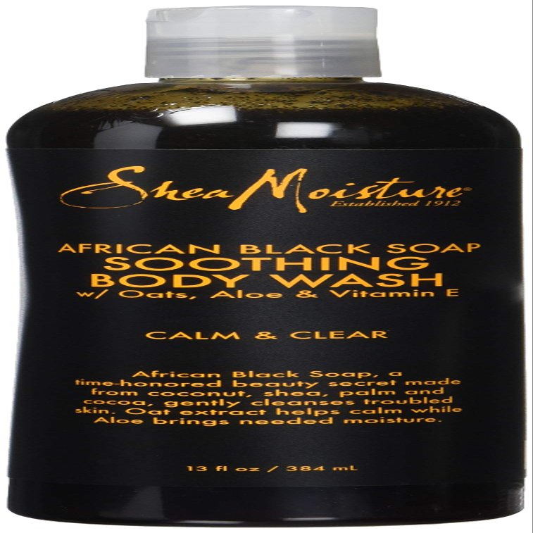 Shea Moisture African Black Soap Soothing Body Wash, 13 Ounce