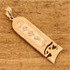 Egyptian Customized Eye Of Horus Cartouche With 9K Gold Frame And Letters In Hieroglyphics or Arabic Or English - Made By AYALZ - Up to (6 Characters view 1