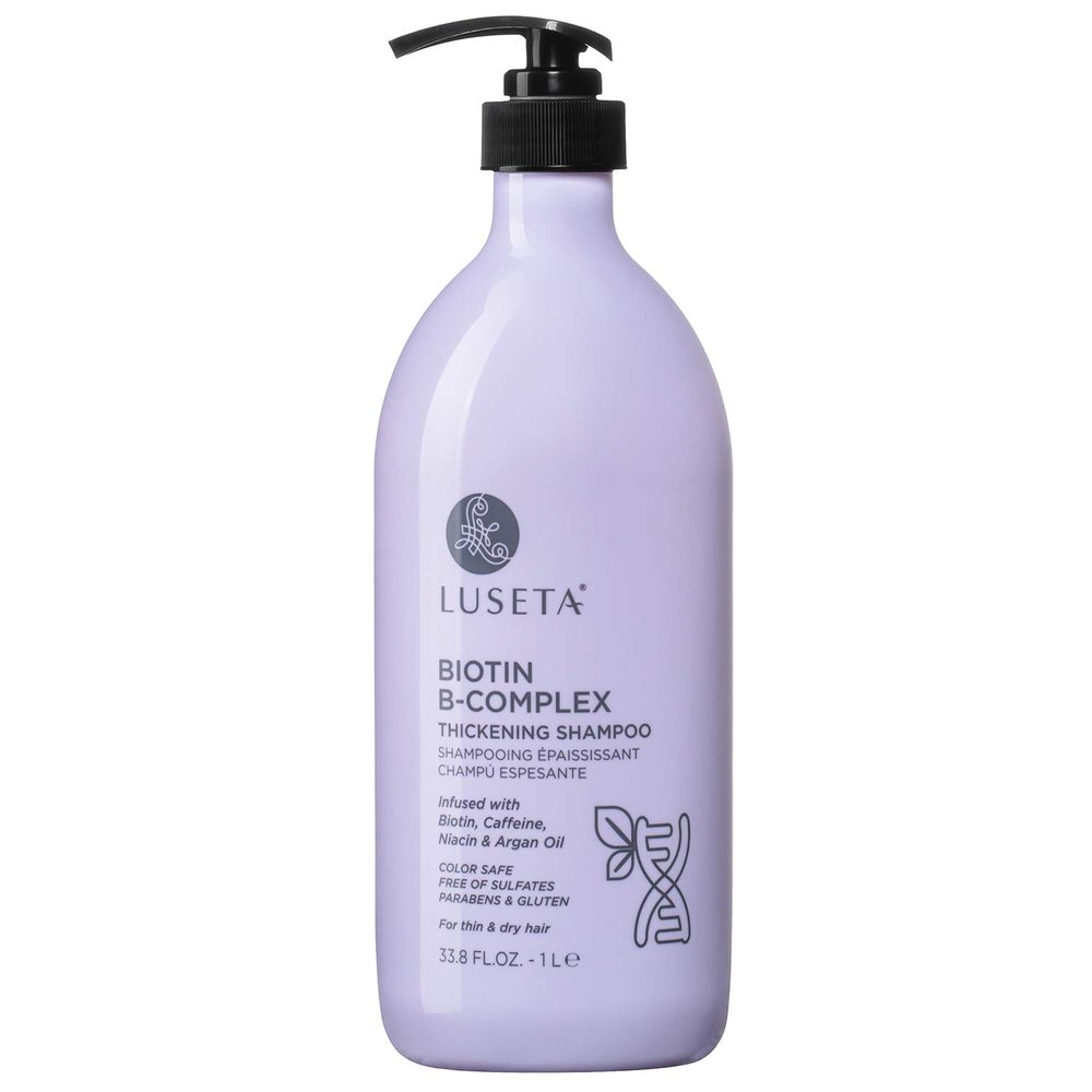 Luseta Biotin B-Complex Thickening Shampoo for Hair Growth and Strengthening - Hair Loss Treatment With Caffeine and Argan Oil for All Hair Types, Including Men & Women, 33.8oz