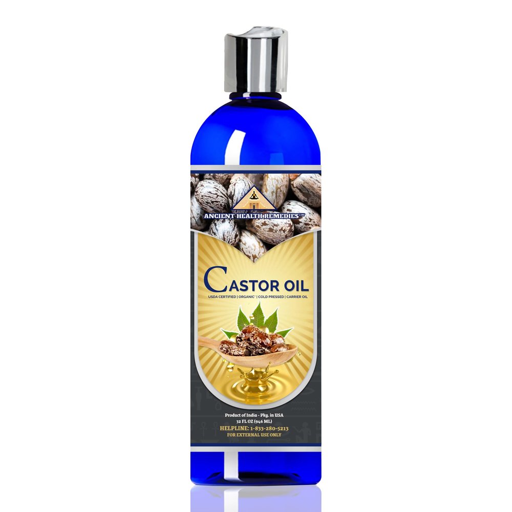 ANCIENT HEALTH REMEDIES USDA Castor Oil (32 oz)
