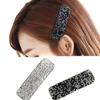 2 Pcs Shining Rectangle Full Rhinestone Duckbill Clip Metal Alloy Side Clip Hairpins Hair Clips Alligator Clip Women Hair Accessories view 1