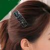 2 Pcs Shining Rectangle Full Rhinestone Duckbill Clip Metal Alloy Side Clip Hairpins Hair Clips Alligator Clip Women Hair Accessories view 4