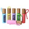 6pcs 5ml 10ml 15ml Silicone Roller Bottle Holder Sleeve,Essential Oil Carrying Case Colorful Travel Protective Cover with Hanging Rope Essential Oil Holder Accessories (10ml(1/3oz)) view 3