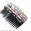 5 Pcs Multicolor Chiffon Floral 24 Teeth Side Comb Pin Clip Plastic Hair Comb Headwear Hair Accessories for Women (B#) view 2