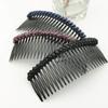 6 Pcs Women Plastic Hair Combs Manual String Bead 24 Teeth Rhinestone Side Comb Pin Clip Headwear Hair Accessories (Random Color) view 3