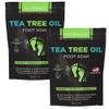 Tea Tree Oil Foot Soak with Epsom Salt - Made in USA - for Toenail irritations, Athletes Foot, Stubborn Foot Odor Scent, Softens Calluses & Soothes Sore Tired Feet - 2 Pack view 1