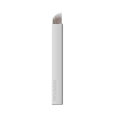 50 9CF Microblading Microblades 9 Curved Flat Flexi Needles Permanent Makeup Sloped Flat Micro Blades Manual Eyebrows