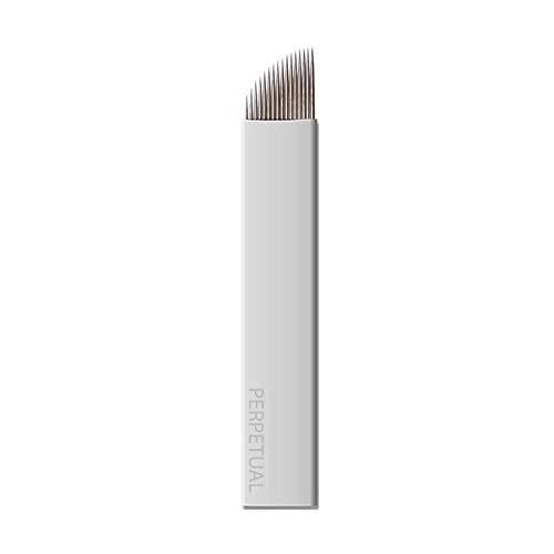 50 16CF Microblading Microblades 16 Curved Flat Flexi Needles Permanent Makeup Sloped Flat Micro Blades Manual Eyebrows