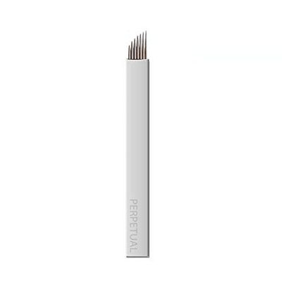 50 7CF Microblading Microblades 7 Curved Flat Flexi Needles Permanent Makeup Sloped Flat Micro Blades Manual Eyebrows