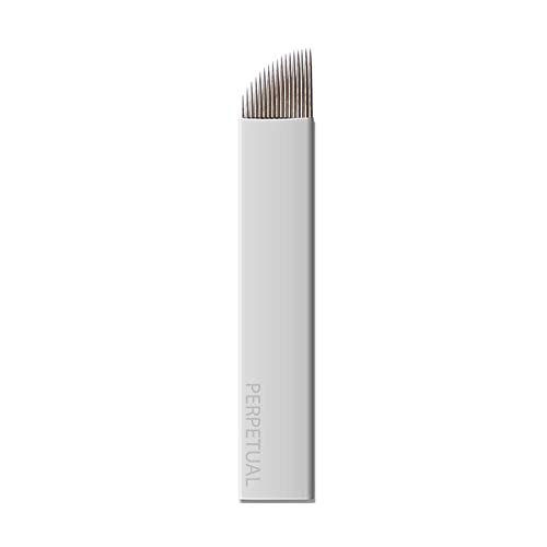 50 17CF Microblading Microblades 17 Curved Flat Flexi Needles Permanent Makeup Sloped Flat Micro Blades Manual Eyebrows