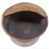 Rustic Matte Copper Foot Rub Spa Beauty Salon Massage Pedicure Bowl + Footrest view 3