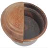 Rustic Matte Copper Foot Rub Spa Beauty Salon Massage Pedicure Bowl + Footrest view 4