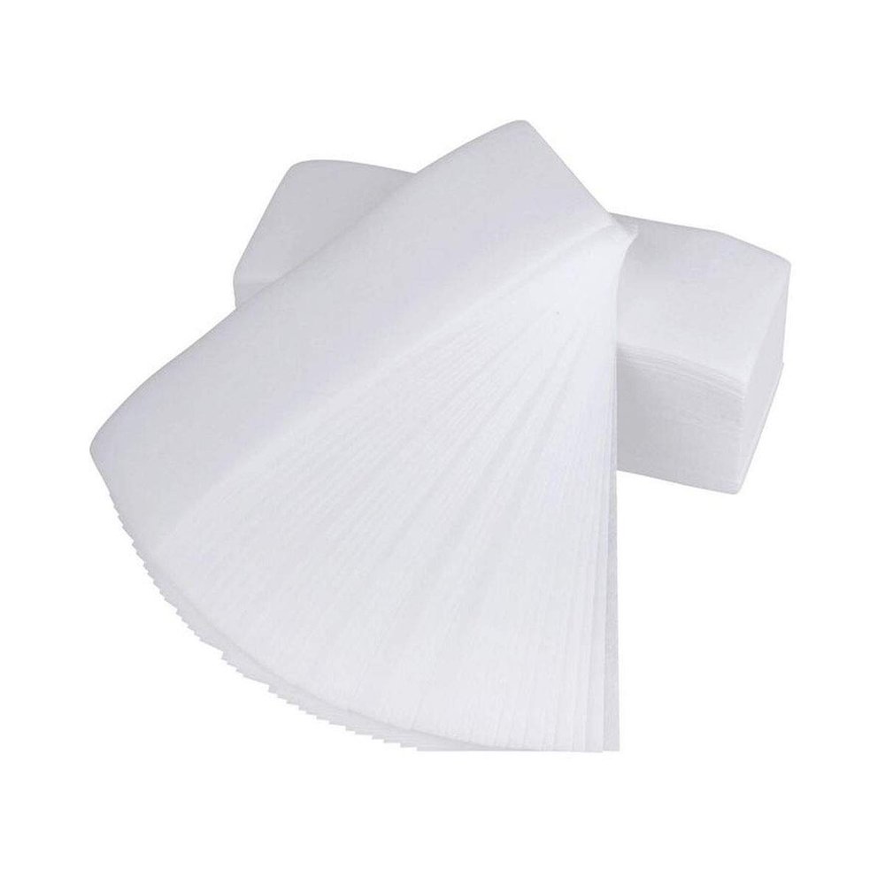 200 Pcs Disposable White Non Woven Body and Facial Wax Strip Epilating Waxing Strips for Home or Beauty