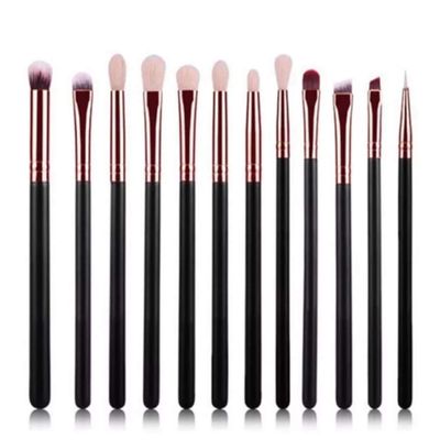 Royal Glam Black Rose Gold 12pcs Eyeshadow Makeup Brush Set