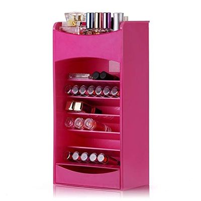 QOHNK Toys Organizer New Lipstick Shelf Cosmetics Box Containing High-End Boxes of Cotton Swab